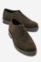 Avra Green Suede Genuine Leather Women's Oxford Shoes