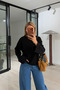 Wide Sleeve Black Cotton Basic Tshirt - 3