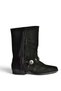 Z380306202 Black Suede Tasseled Women's Boots - 5