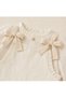 Girl's Cream Embroidery Embellished Jumpsuit Shirt Set - 4