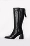 Genuine Leather and Fur 064Yza851 Black Women's Classic Boots - 2