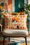 Retro Floral Cute Cat Pattern Rectangle Throw Pillow Cover 50X30 cm Double Sided Suede Pillowcase