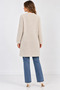 Women's Pearl Detailed Special Design Long Knitwear Cardigan – V-Neck, Metal Clasp - 3