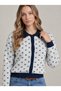 Women's Premium Openwork Collar Stylish Patterned Buttoned Knitwear Cardigan