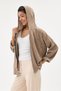 Women's Mink Italian Hooded Zippered Oversize Velvet Jacket Size 38 - 44 - 5