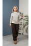 Women's Striped Sweatshirt Relaxed Fit - 4