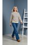 Women's Striped Sweatshirt Relaxed Fit - 4