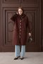 80153 - Stylish Comfortable Gold Buttoned Felt Women's Knitwear Long Cardigan - 5