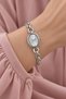 Kelyn Women's Silver Color Oval Dial Chain Cord Stylish Wrist Watch - 3