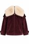 Plum Hooded Zipper Coat - 555 - 2