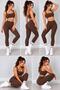 Women's Fleece Lined High Waist Black Stretchy Leggings - 5