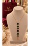 Women's Colorful Crystal Stone Detailed Gold Chain Elegant Long Necklace - 2
