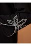 Black Floral-Beaded Tulle Evening Gown - 7