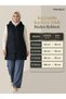 Women's Plus Size Hooded Wave Pattern Quilted Vest - 4