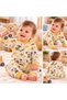 Cotton Snap Fastener Boys' Newborn Baby Elastic Waist Long Sleeve Top and Bottom Pajama Set 6-24 Months - 2
