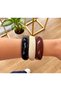 Black Burgundy Cream Pearlescent Zr Model 3-Piece Combination Thick Acrylic Bracelet 16-17 cm - 2