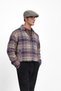 Plaid Pattern Lined Zippered Coat with Inside Pocket Detail - 4