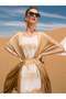 Gold and White Two-Piece Abaya Set - 3