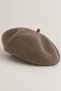 French Painter Australian Wool Felt Beret Mocha - 3