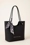Women's Black Scarf Detailed Large Size Daily Shoulder Bag Modern Stylish Design 27029 - 2
