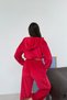 Women's Soft Textured Premium Velvet Hooded Zippered Waist and Leg Tie-Up 2-Piece Set - 7