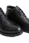 Men's Genuine Leather Black Fur Winter Boots – Stylish Design with Lace-Up and Zipper Closure and Thick Sole - 4