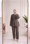 Lalbahar Waist Buckle Suit-Na3471 Mink