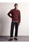 Özmarka New Season Brown Crew Neck Men's Thick Sweatshirt - 2