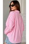 Single Pocket Striped Side Slit Std Shirt - 5