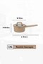 1.9L Nonstick Saucepan with Pour Spout & Strainer Lid, Taupe - 2