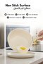 24-Piece Ceramic Nonstick Cookware Set with Detachable Handle, Cream - 3