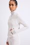 Slim Fit High Collar Zippered Sport Basic Cardigan with Stitching Detail H5211Ax26Au - 3
