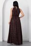 Halter Neck Front Tie Satin Dress K-251656 - 6