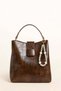 Women's Shoulder and Hand Bag with Pearl Accessories Modern Stylish Design Daily Use 27280
