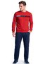 6160 Men's Long Sleeve Tracksuit Set-Red