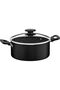 Aluminum Cookware Set with Starflon Excellent Non-Stick Coating, Black, 7 Pieces - 4
