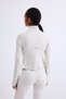Slim Fit High Collar Zippered Sport Basic Cardigan with Stitching Detail H5211Ax26Au - 6