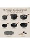 16-Piece Titanium Non-Stick Cookware Set, Hokkaido Collection, Black - 2