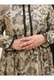 Beige and black printed dress Without Belt - 4
