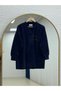 Zülnur Double Accessory Detailed Soft Cardigan-Kr6033 Navy Blue - 2