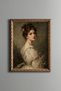 Portrait of Woman with Pearl Necklace - Vintage Patterned Painting - Slim Model