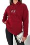 Stone Printed Sweatshirt-Red Red - 3