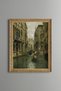 Family Stroll in the Venetian Canal - Vintage Patterned Painting - Fine Model