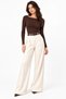 Women's Coffee Color Boat Neck Modal Single Jersey Casual Trend Long Sleeve No Show Top Undershirt Body - 6