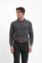 Medium Ribbed 3 Button Polo Collar Sweatshirt - 5