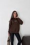 Stone Printed Sweatshirt-Brown Brown - 5