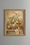 Çini Kâsede Meyveler - Vintage Patterned Painting - Fine Model
