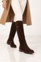 Laceless Zippered Genuine Leather XL Wide Conch Riding Boots 334-3952-23 Women's Boots - 3