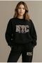 Unisex Black Printed Combed Cotton Tracksuit Set - 4