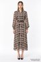 Belted Lined Long Sleeve Regular Midi Dress - 2